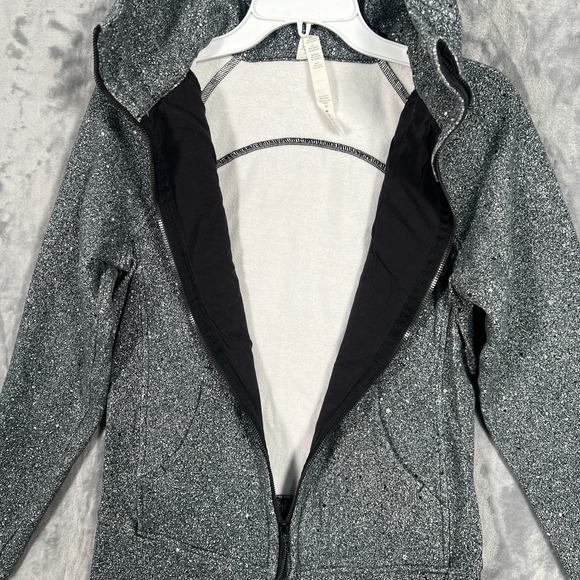 Lululemon Scuba Hoodie Womens 6 Full Zip Gray Sweatshirt Light Cotton Fleece - Picture 4 of 9